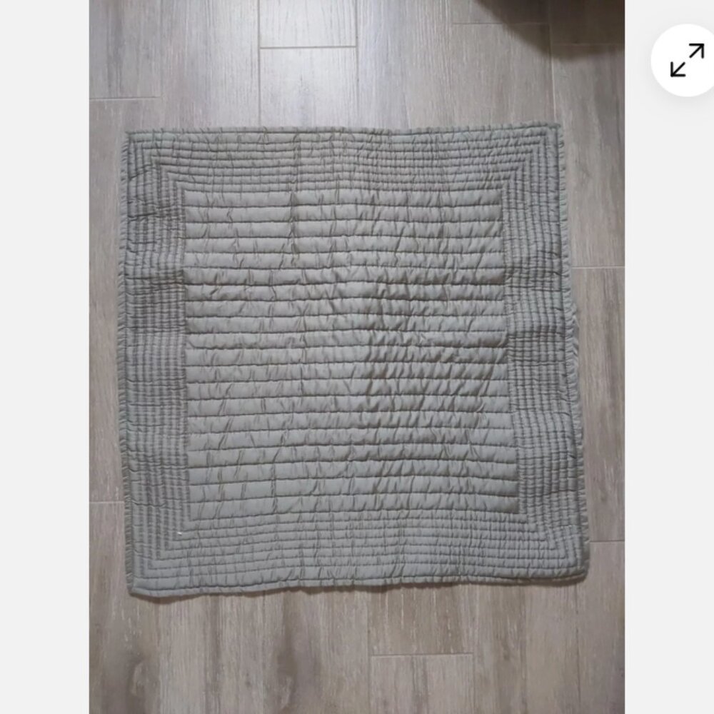 West Elm TENCEL Pick Stitch Euro Sham Elm Green 26"sq